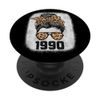 Leopard Messy Bun Awesome Since 1990 Limited Edition PopSockets Swappable PopGrip