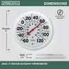 Springfield Indoor Outdoor Big Bold Thermometer, 8.5 Inch, White