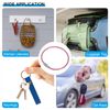 PATIKIL 5.9 Inch Length Wire Keychain Cable, 15 Pack Stainless Steel Key Ring Loop, Pink