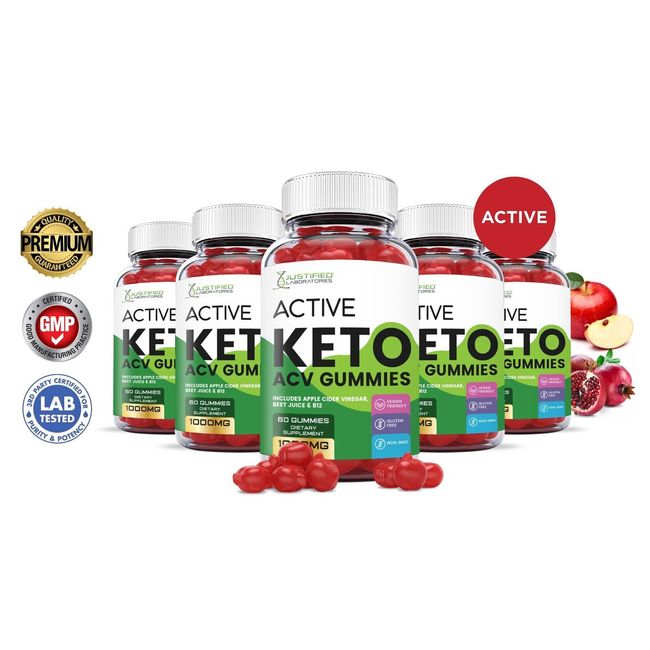 Active Keto ACV Gummies 1000MG Apple Cider Vinegar 300 Gummys