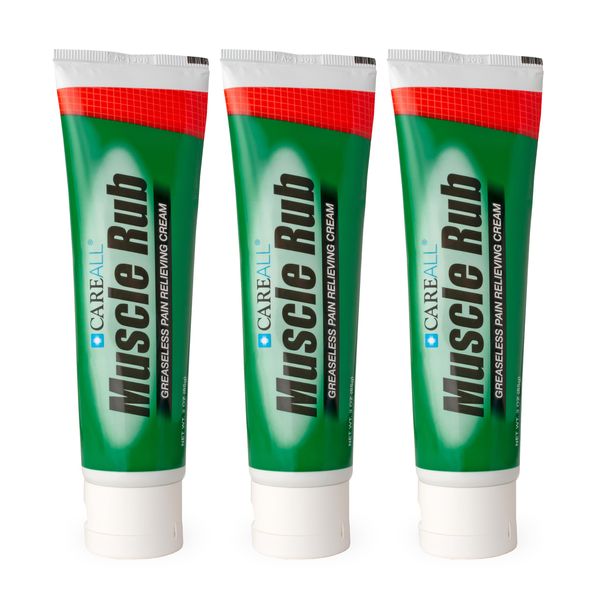 CareAll Muscle Rub Non-Greasy Cream 3.0 oz. (3 Pack) Ultra Strength. Relief from Minor Aches and Pains in Muscles and Joints. 10% Menthol & 15% Methyl Salicylate