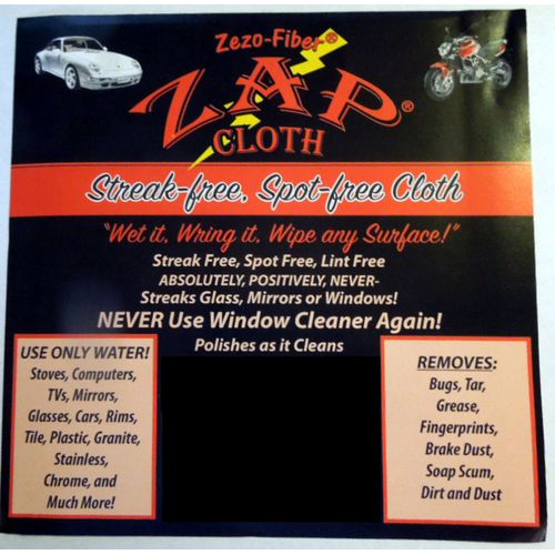 Zap Cloth - Streak Free, Spot Free - 3 Cloths