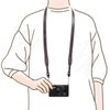 Etsumi VE-2440 Camera Strap, Dual Point, Leather, Wide Strap, 2, Brown