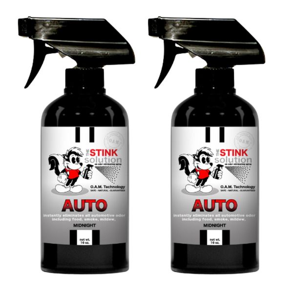 The Stink Solution Auto Odor Eliminating Spray Midnight Scent - 2 16 oz Bottles