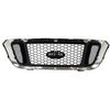 Evan-Fischer Grille Assembly Compatible with 2004-2005 Ford Ranger Honeycomb Insert Chrome Shell/Painted Argent Insert