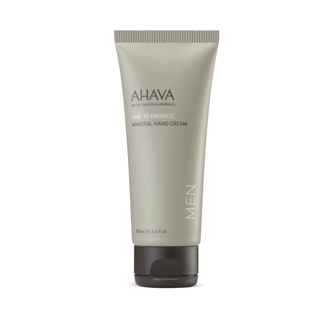 AHAVA Men's Mineral Hand Cream - Nourishing & Fast-Absorbing, Smoothes & Relieves Hands, Prevents Dryness, enriched with G-Force: Ginger Root, Ginseng, Ginkgo Biloba Leaf & Green Tea, 3.4 Fl.Oz