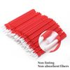 AUNMAS 100Pcs Disposable, Reagent Brush Applicator Teeth Whitening Micro Applicator Brush Bendable Sticks (Red)