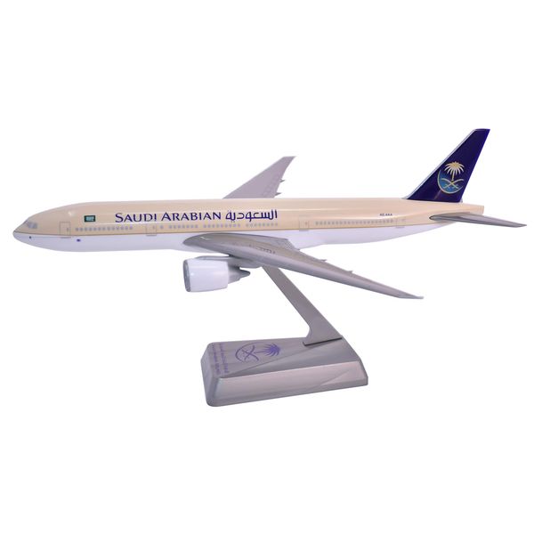 Saudi Arabian (97-Cur) 777-200 Airplane Miniature Model Plastic Snap-Fit Scale 1:200 Part# ABO-77720H-015