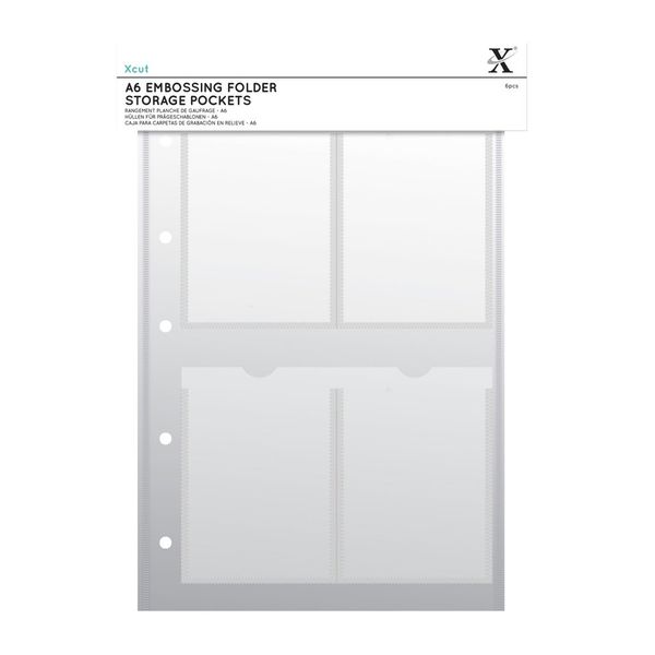 Xcut A4 Embossing Folder Storage Case Wallets (5pk) - with A6 Pockets