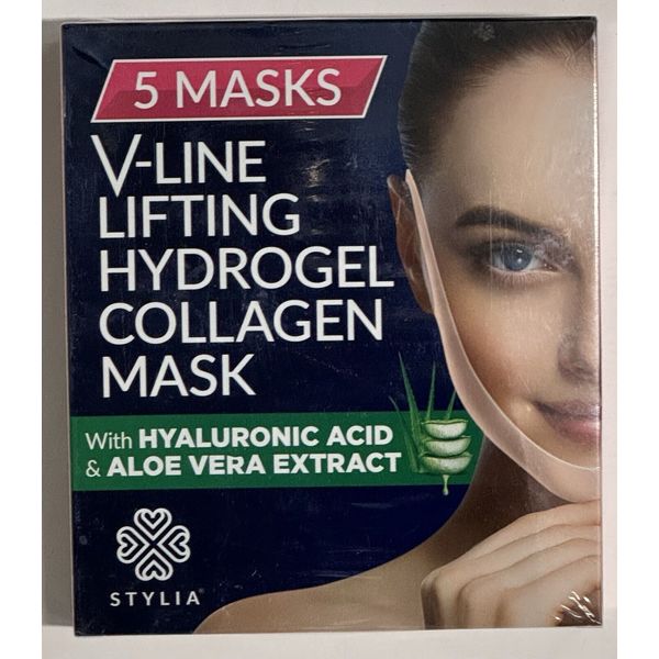 V-line Lifting Hydrogel Collagen Mask | Hyaluronic Acid & Aloe Vera-5 chin Masks