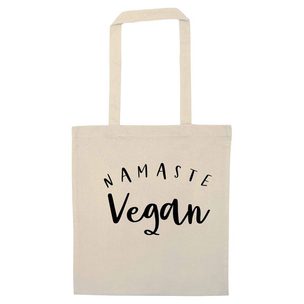 Flox Creative Tote Bag Namaste Vegan Natural