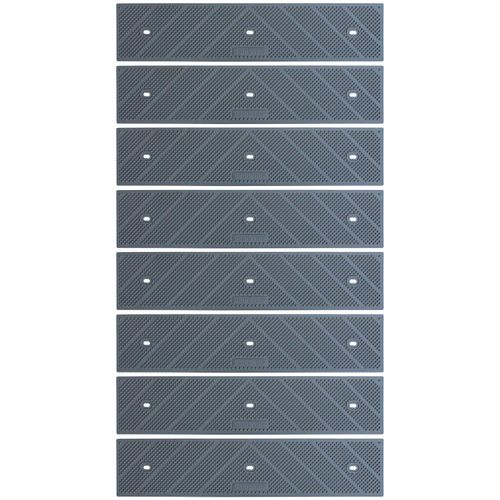 GripStrip Stair Treads for Wooden Steps, Non Slip Stair Grips for Outdoor or Indoor Use, Screw Down | Weather Resistant | Anti Slip Step Treads for Safety - Gray, 8 Pack, 15"x3.25"