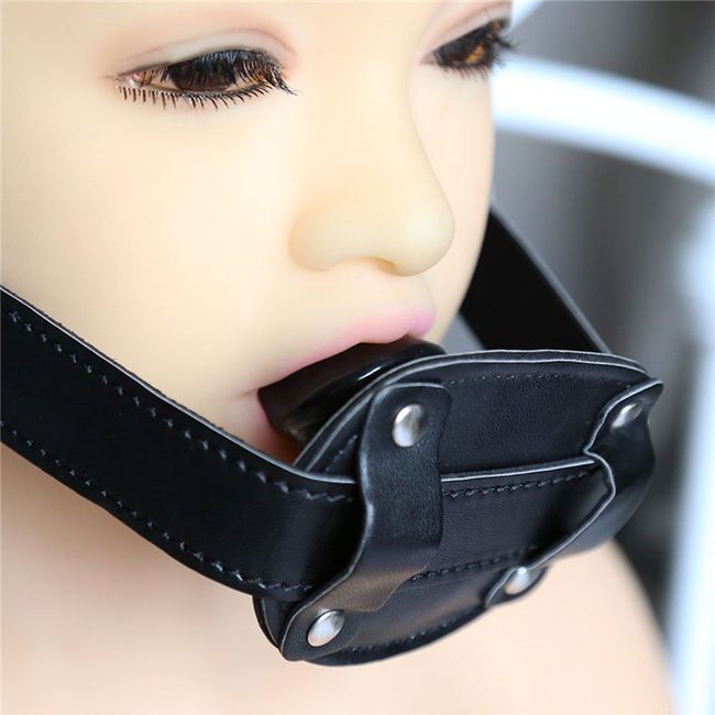 Lockable Dildo Mouth Gag, SM Mouth Restraint with Lock Bondage (Short 1.97  inch)