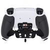 eXtremeRate Black Rubberized Grip Programable RISE4 Remap Kit for ps5 Controller BDM-010 BDM-020, Upgrade Board & Redesigned White Back Shell & 4 Black Back Buttons - Without Controller