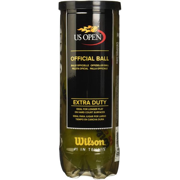 WILSON US Open Tennis Balls - Extra Duty, 4 Can Pack (12 Balls)