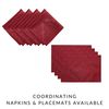 Elrene Damask Tablecloth, Polyester, Red, 52" x 52" (Square)