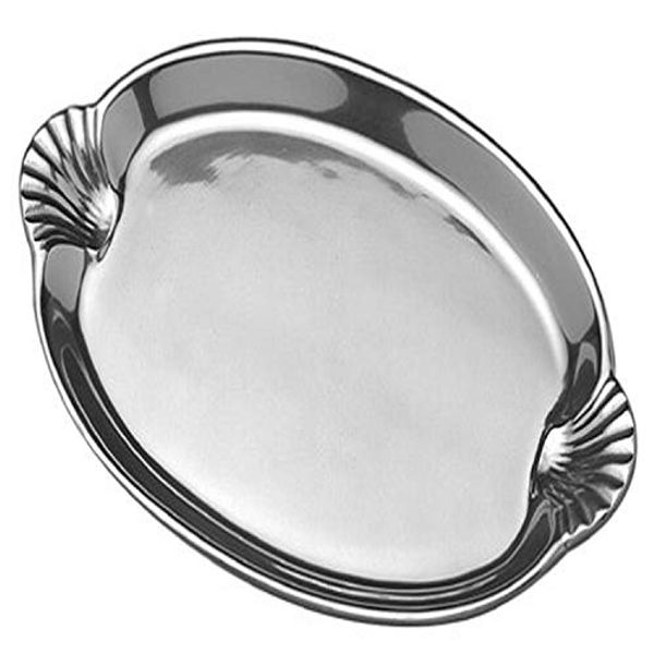 Wilton Armetale Sea Life Scallop Handled Oval Serving Tray, 10.75-Inch-by 16.5-Inch -