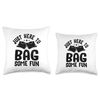 Just Here To Bag Some Fun Cornhole Corn Toss Bean Bag Throw Pillow