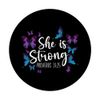 Christian Bible Verse Quote Butterfly Proverbs 31:25 PopSockets Swappable PopGrip