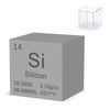 Silicon Cube 1" 99.99% Purity High Density Metal Element Cube for Element Collection Experiment Material Heavy Small Objects Experience Creative Gift