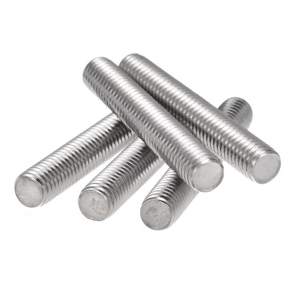 sourcing map 5Pcs M8 x 50mm Fully Threaded Rod 304 Stainless Steel Right Hand Threads