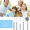 Dental Tools Set - Professional Stainless Steel Krisp Beauty 5 Pc Dental Pick Tartar Remover Plaque Scraper Probe Scaler Mouth Mirror Oral Hygiene Care Dentist Teeth Cleaning Kit for Adults