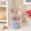 STORi Bella Stackable Clear Plastic Container (Set of 3) Round Vanity Storage Organizers with Lids for Hair Accessories & Beauty Supplies | Made in USA
