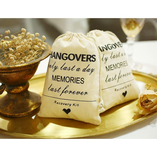  Set of 10 Bags Party Hangovers only last a day memories last  forever hangover kits bags hangover recovery kit bags wedding favor kit bag  bachelorette party survival kit bags Hangover recovery