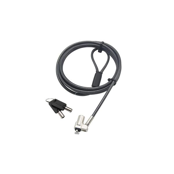 Mobile Edge Ultra-Slim 6.5' Laptop Lock Security Locking Key Cable, Anti-Theft, Universal Fit