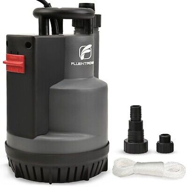 FLUENTPOWER 1/2HP Submersible Utility Pump 2500GPH Auto/Manual Modes Sump Pump