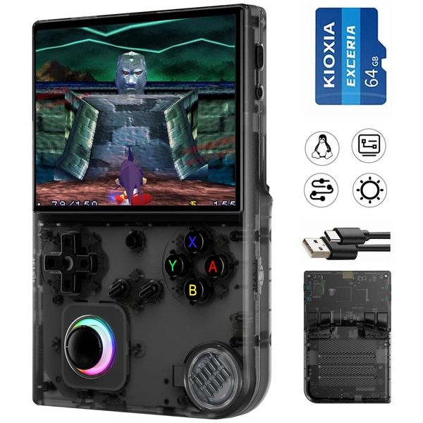 RG40XX V Handheld Game Console RG 40XXV 4.0'' IPS Screen with 64G TF Card Pre-Installed 5223 Games Supports 5G WiFi 4.2 Bluetooth Online Fighting,Streaming and HDMI Retro Emulator RG40XX