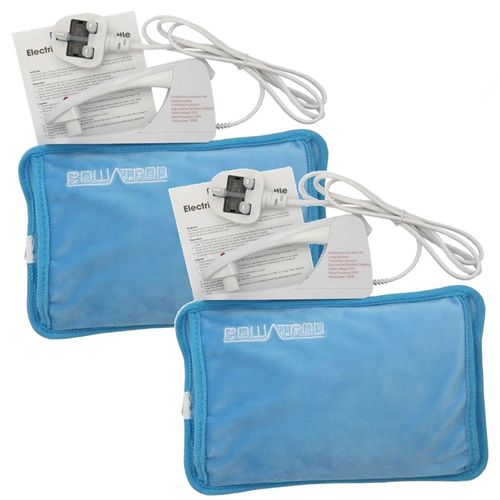 2 x Rechargeable Electric Hot Water Bottles Hand Warmer Heating Pads
