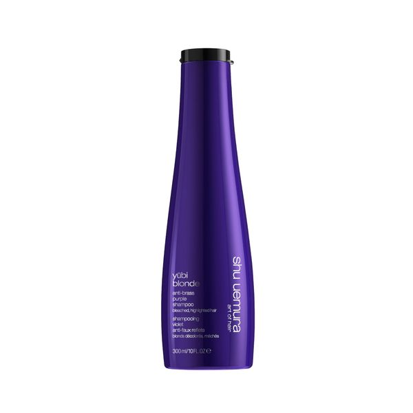 Shu Uemura Art of Hair, Shampoo Neutralizzante, Per Capelli Biondi, Silver o Decolorati, Effetto Anti-Giallo, Con Pigmenti Freddi, Colorante Viola e Peonia Bianca Giapponese, Yūbi Blonde, 300 ml