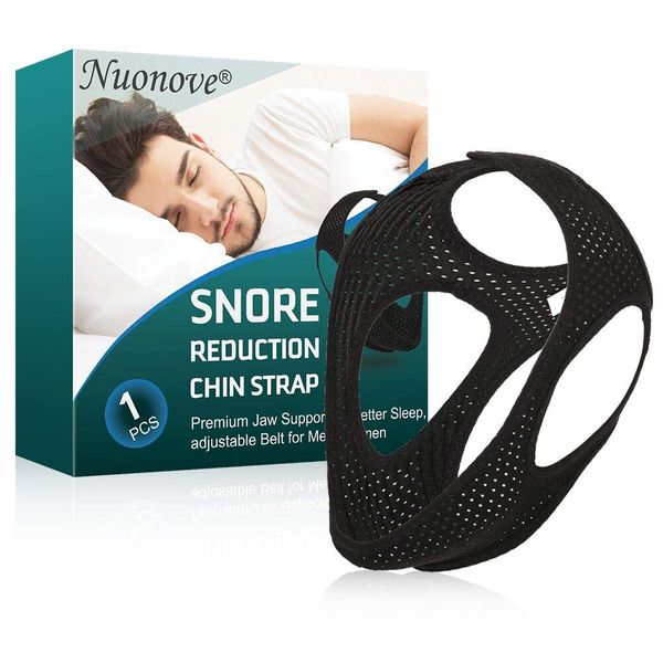 Snoring Chin Strap, Anti Snoring Chin Strap, Anti Snore Devices, Professional Effective Anti snoring Devices, Comfortable Adjustable Stop Snoring Chin Strap for Men, Women, Kids, Black,1pc