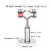 sourcing map Wall Mount Ceiling Mount Pipe Support, 304 Stainless Steel Adjustable Pipe Bracket Clamp for 15-19mm Pipe 2pcs