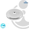 tecuro Hinge Rosette Diameter 12 mm x Diameter 65 mm x 6.5 mm - Plastic ABS Chrome-Plated