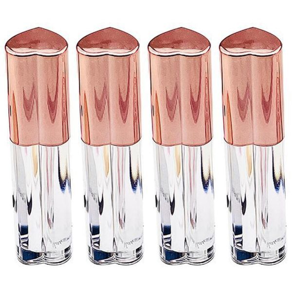 minkissy Lip Gloss Containers 4pcs Clear Mini Lip Gloss Empty Bottle Lip Color Container DIY Lipstick Lip Gloss Lip Balm Concealer Mini Lipstick