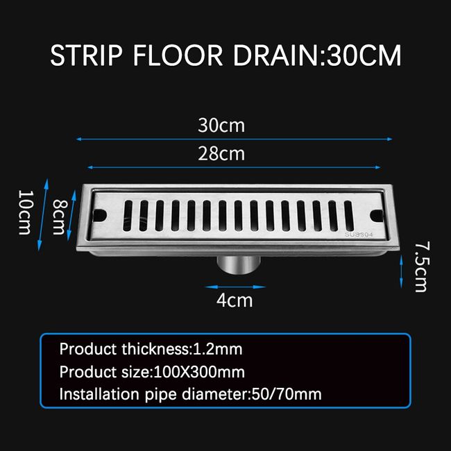 Thick Stainless Steel Anti-odor Square Floor Drain Waste Drain Cover Hotel  Bathroom Shower Drain 10