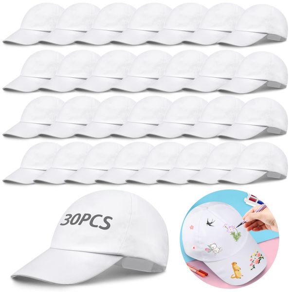 B bangcool DIY Kids Baseball Caps Hats - White DIY Creative Painting Polyester Sun Hat Sports Cap for Kids