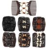 Dadabig 7 PCS Beaded Hair Combs, Stretchy Double Hair Comb Elastic Comb Double Hair Combs Clips Hair Clip Stretchy for Women Girls Hair Accessory DIY Hair Styling Tool, 7 Styles