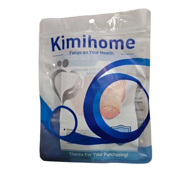 Kimihome 4 Piece Toe Spacers Separators Breathable Fabric Bunion Corrector Gel