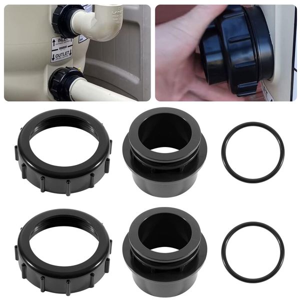 Valve Adaptor Replacement Kit 270100 for Pentair Quad D.E. FNS Plus Filter 2 Set