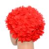 Medifier Lace Vintage Swim cap Floral Petal Retro Style Bathing Caps for Women Rose Red