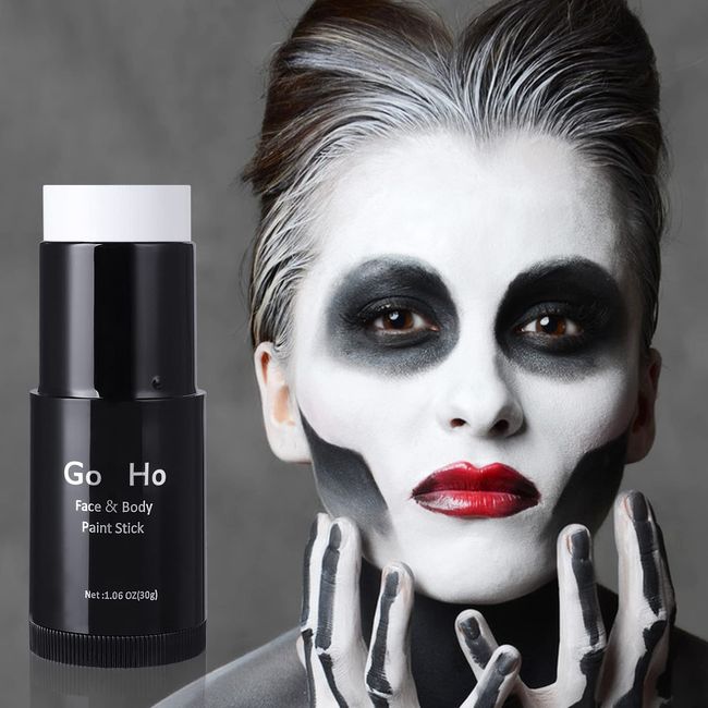 Go Ho 3 PCS Makeup Clown White Cream-Blendable Stick - Eye Black