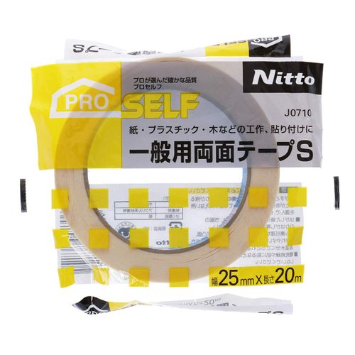 Nitoms J0710 Double-Sided Tape for General Use, S 1.0 inches (25 mm) x 66.4 ft (20 m)