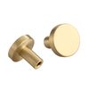 HAOCHEN 8 Pcs Solid Brass Door Knobs, Round Single Hole Cupboard Door Handles, Small Pull Knobs Hardware with Screws for Wardrobe Door, Dresser Drawer, Kitche(0.9 * 0.79 in)