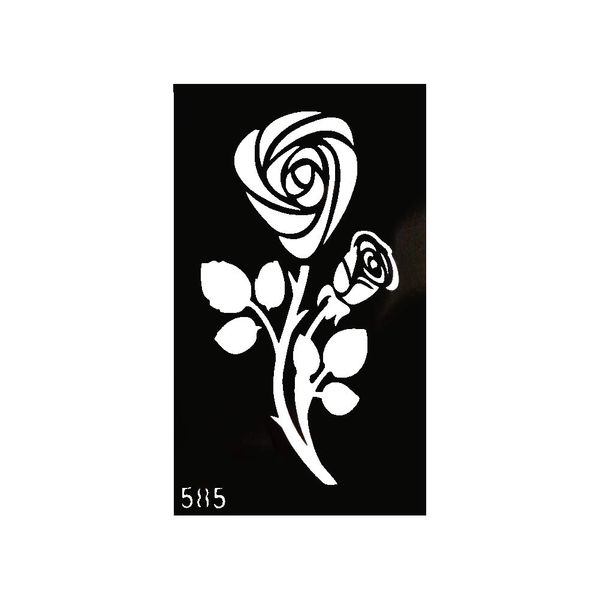 JUSTFOX - Henna Tattoo Schablone Airbrush Stencil Dövme Selbstklebend Rose