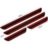 Axenture Universal Chrome Door Sill Trim Plate Covers with Scratch Guard - 4 Pcs