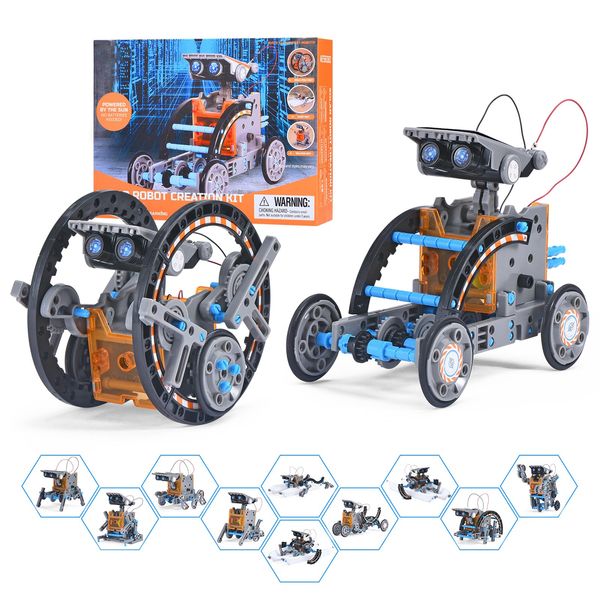 Toys for Ages 8-13,12 in 1 Stem Project Solar Robot Toy for 10 Years Old Autism Boy,Science Kits for Kids Age 8-14,Building Gear Toy Christmas Birthday Gift Idea for Boy Age 8 9 10 11 12 13 14