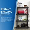 Gracious Living 4 Shelf Adjustable Height Medium Duty Storage, Black (3 Pack)